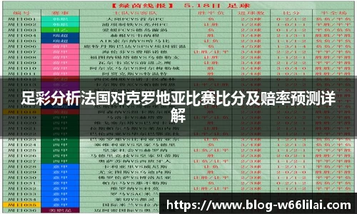 足彩分析法国对克罗地亚比赛比分及赔率预测详解